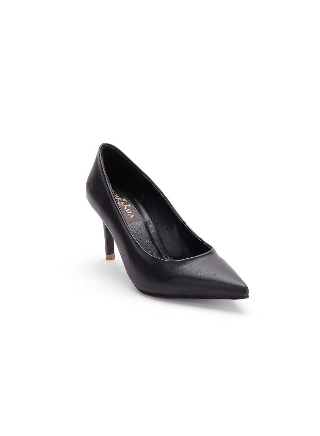 فيبراندا صندل كلاسكي مقفول من الامام مع كعب-R-803-اسود جديد - Image 3