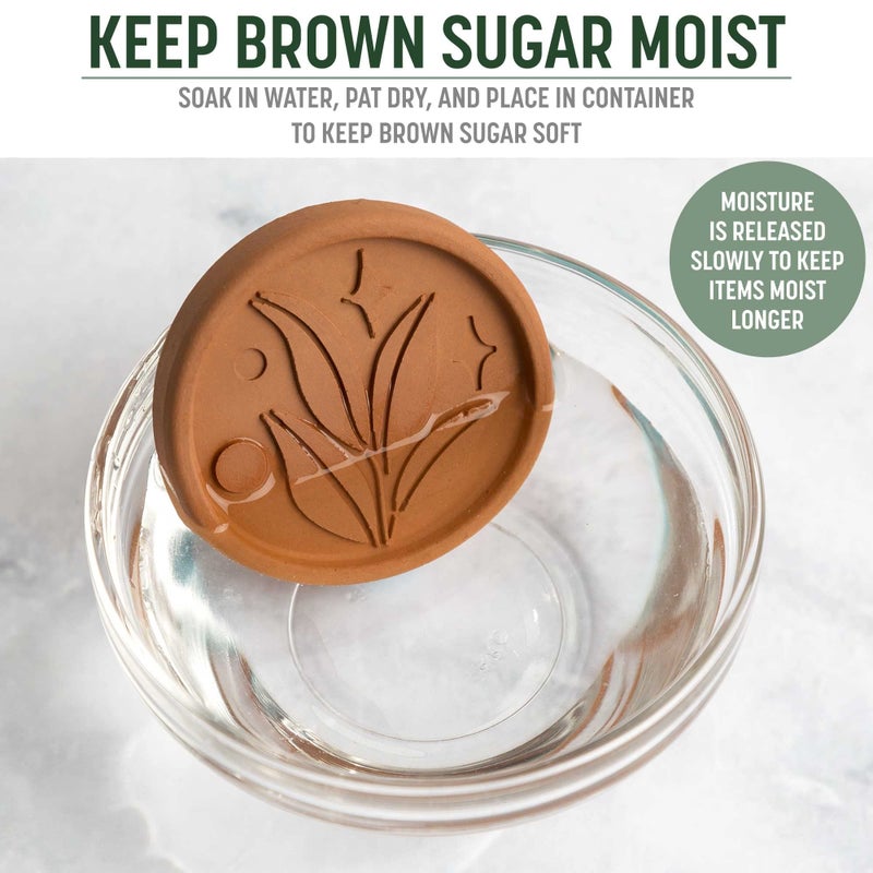 Goodful Goodful Brown Sugar Saver and Softener Disc with Airtight Storage Container  Multiple Uses for Food Storage Containers  Reusable and Food Safe  1-Quart Container with Sugar Saver Disk - Image 3