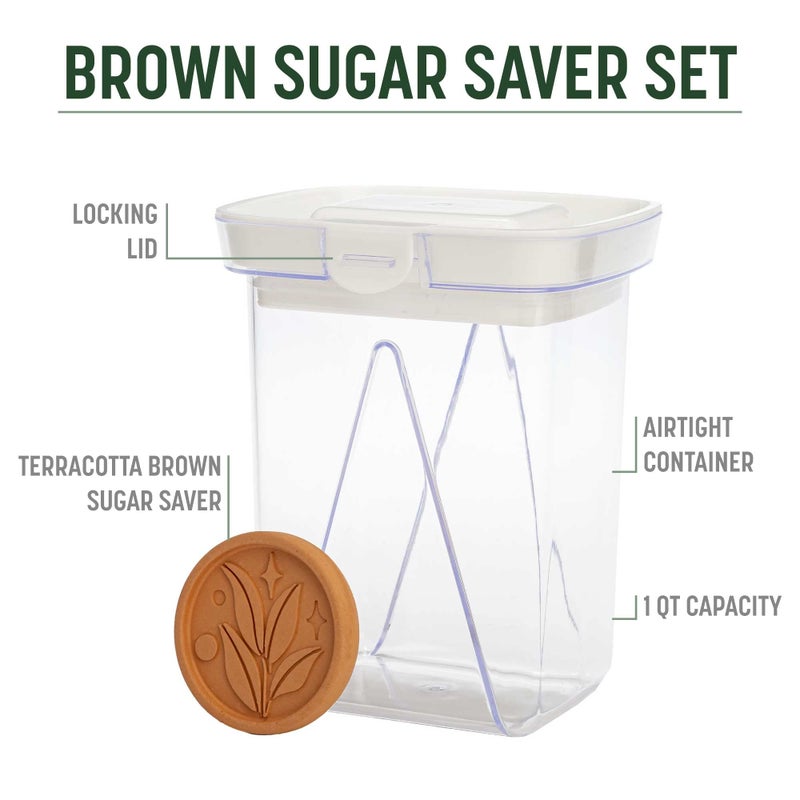 Goodful Goodful Brown Sugar Saver and Softener Disc with Airtight Storage Container  Multiple Uses for Food Storage Containers  Reusable and Food Safe  1-Quart Container with Sugar Saver Disk - Image 4