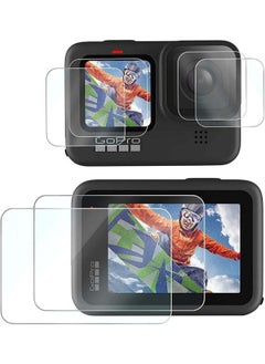 【6PCS】 for Gopro Hero 9-10-11 Tempered Glass Screen Protector - 9H Hardness Anti Scratch High Clear Tempered Glass Screen Protector for Gopro Hero 10