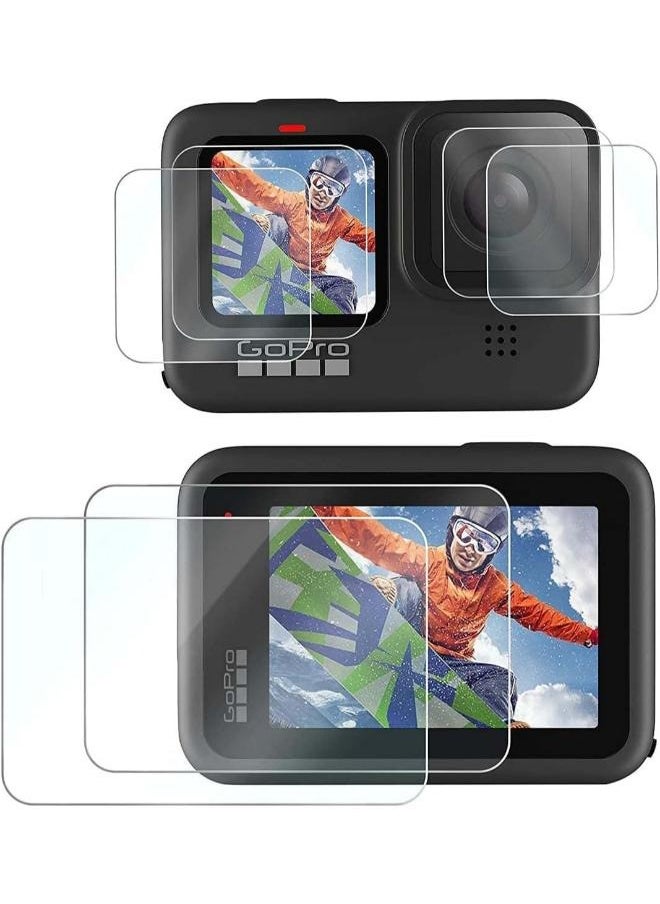 GoPro - 【6PCS】 for Gopro Hero 9-10-11 Tempered Glass Screen Protector - 9H Hardness Anti Scratch High Clear Tempered Glass Screen Protector for Gopro Hero 10 - Image 1