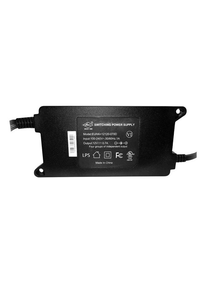 Lorex - Lorex Accpwrlhv516B 4In1 Power Adapter For Lorex 4K Security Camera Black - Image 1