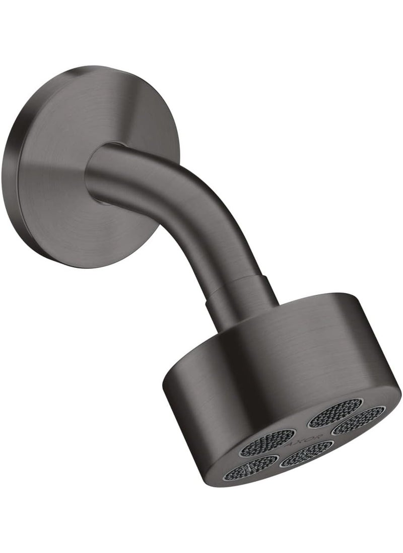 AXOR AXOR ONE 3inch Modern Showerhead 1Spray PowderRain with QuickClean in Brushed Black Chrome 48497341 