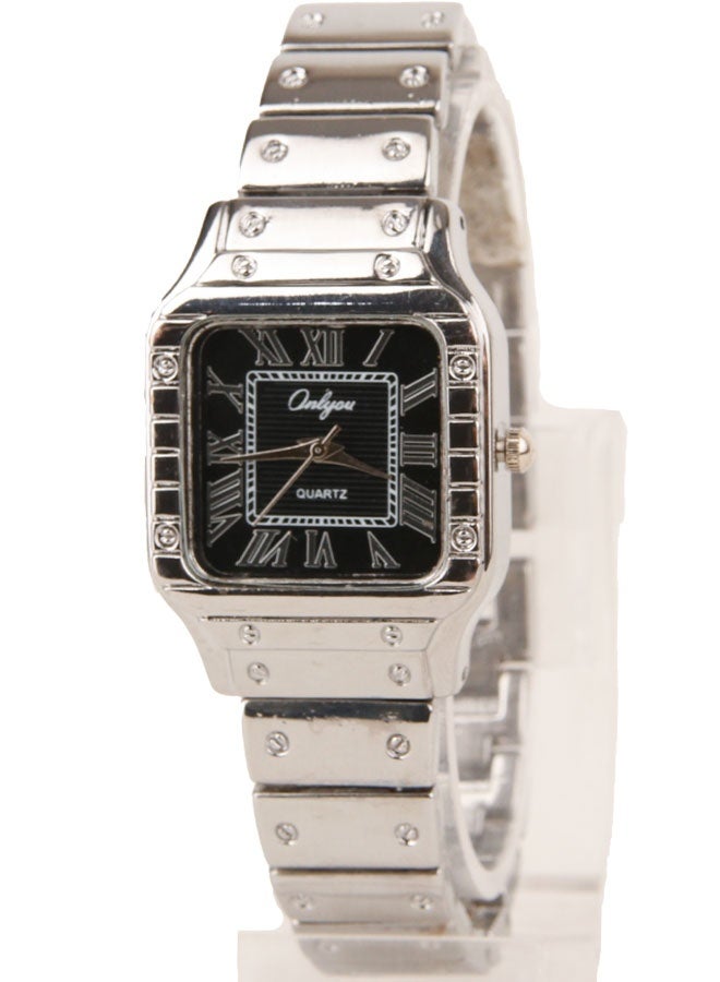 Onlyou Women’s Casual Watch, Black Dial, Stainless Steel Material - Image 1
