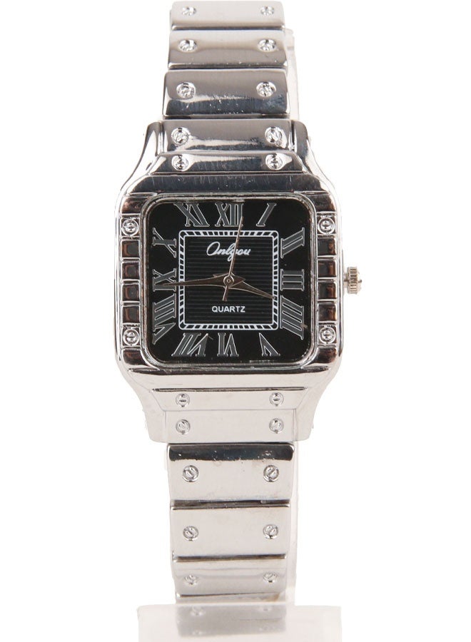 Onlyou Women’s Casual Watch, Black Dial, Stainless Steel Material - Image 2