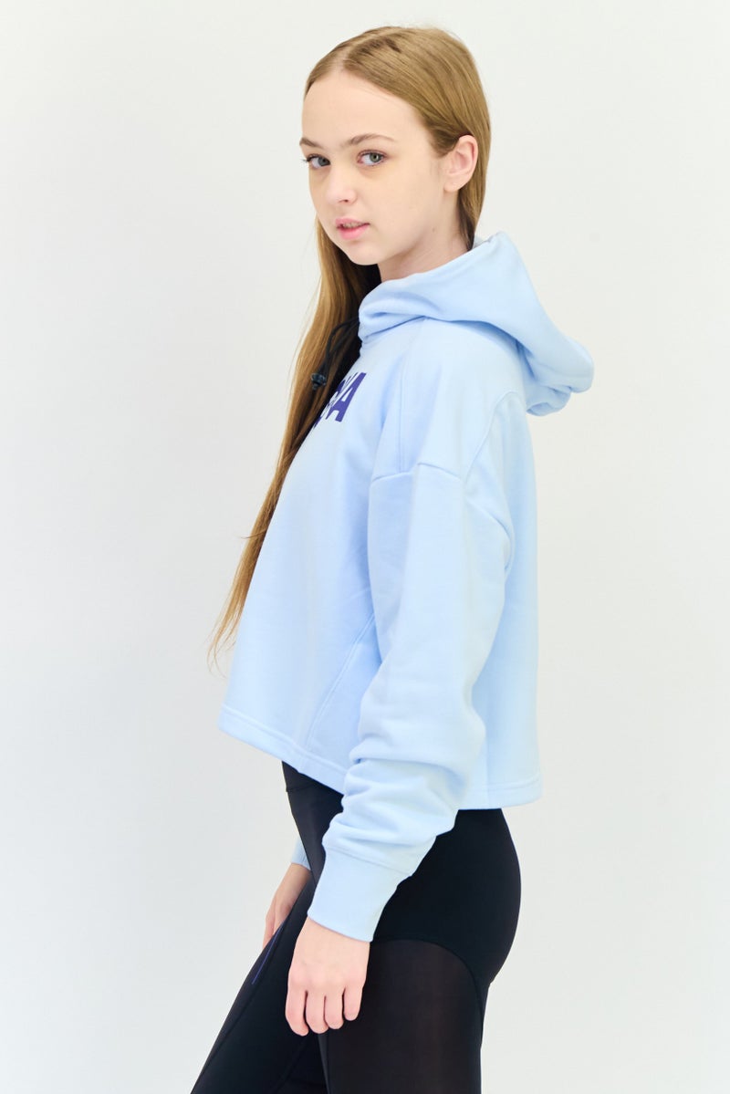 Hoka ملابس رياضية نسائية بأكمام طويلة مناسبة، خارجية، سويت شيرت، أزرق فاتح - Image 2