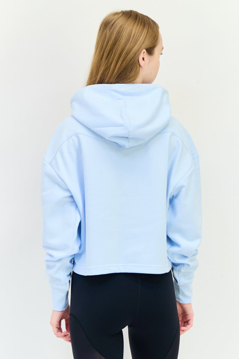 Hoka ملابس رياضية نسائية بأكمام طويلة مناسبة، خارجية، سويت شيرت، أزرق فاتح - Image 3