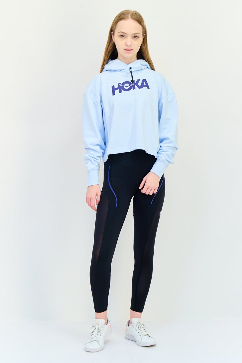 Hoka ملابس رياضية نسائية بأكمام طويلة مناسبة، خارجية، سويت شيرت، أزرق فاتح - Image 4