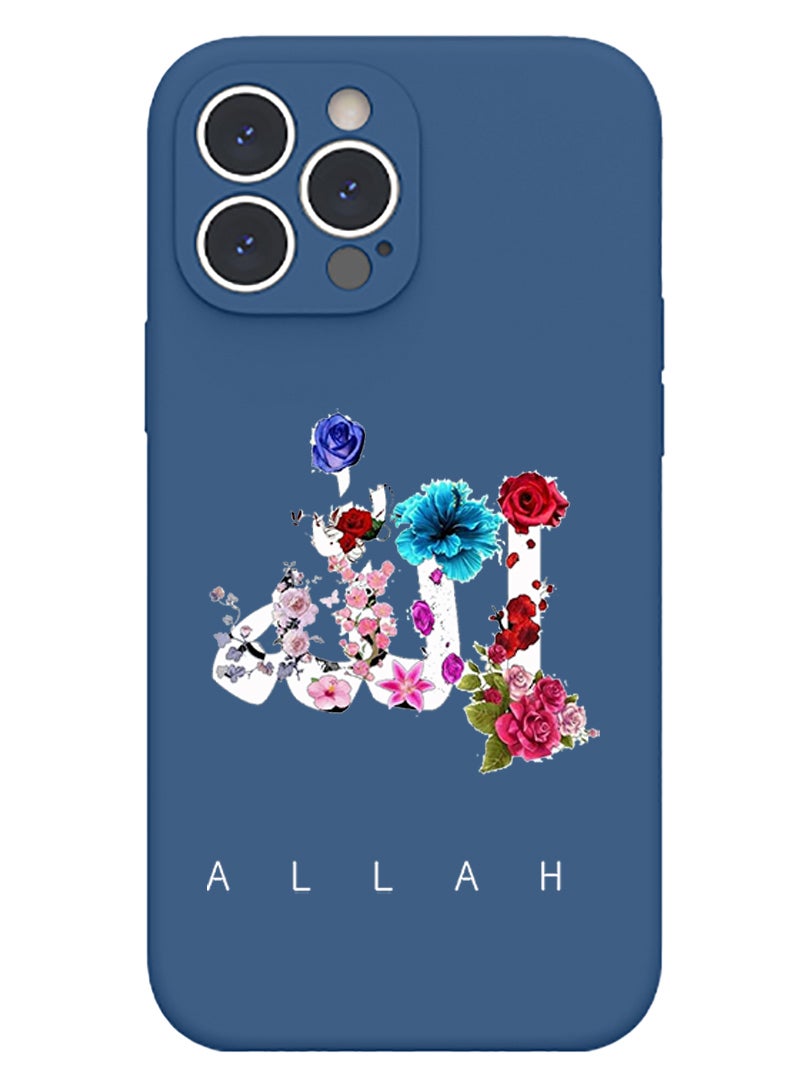 Theodor Protective Slim Fit Case Liquid Silicone Cover with Full Body Protection Anti-Scratch Shockproof Case For iPhone 14 Pro Max Blue  - Aloha Beach Paradise Black copy - Image 1