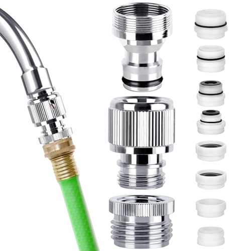 TRESSON Faucet Quick Adapter Connector with Aerator,Sink Faucet to Shower Hose/Garden Hose/Washing machine hose with Multi-Interface Converter - Image 1