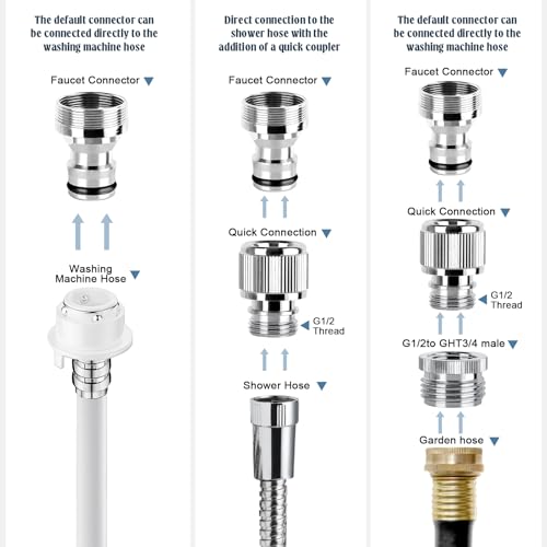 TRESSON Faucet Quick Adapter Connector with Aerator,Sink Faucet to Shower Hose/Garden Hose/Washing machine hose with Multi-Interface Converter - Image 2