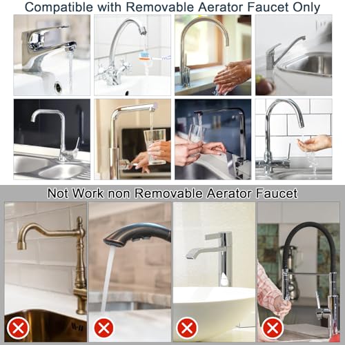 TRESSON Faucet Quick Adapter Connector with Aerator,Sink Faucet to Shower Hose/Garden Hose/Washing machine hose with Multi-Interface Converter - Image 5