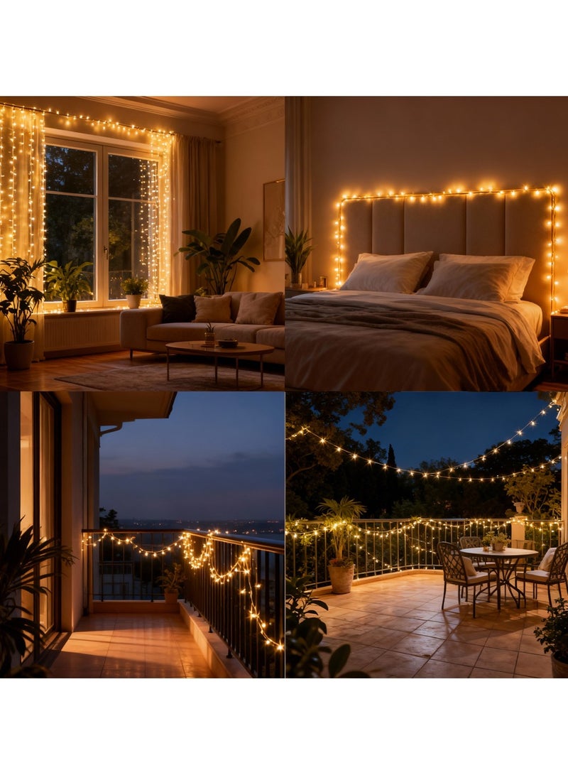 زايو سلسلة أضواء LED زخرفية باللون الأبيض الدافئ بطول 10 أمتار - Image 2