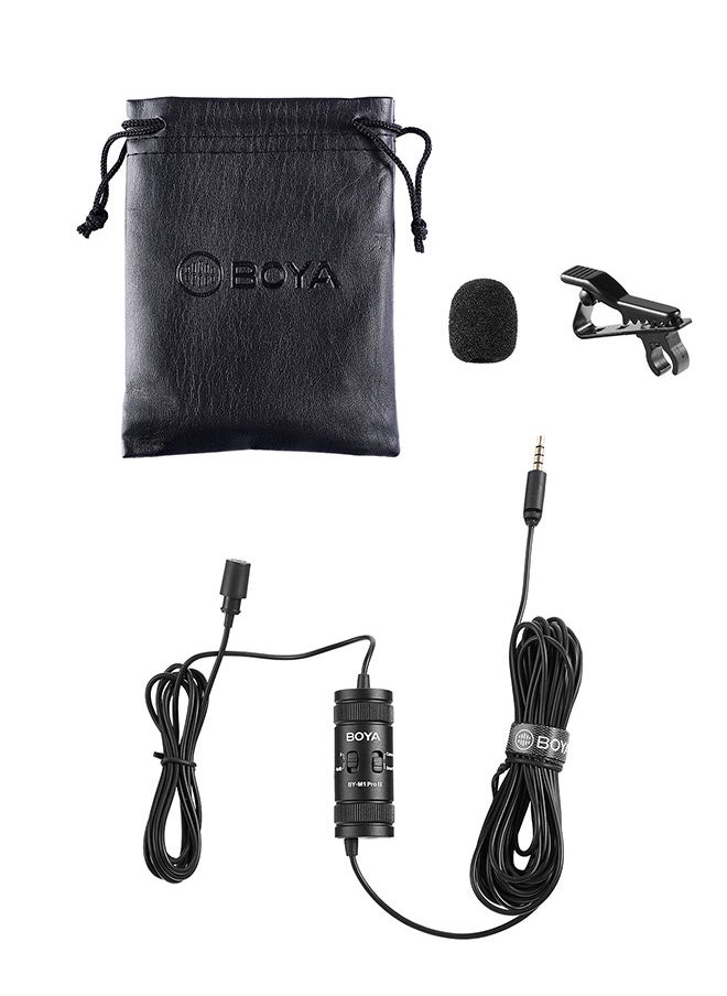 BOYA - BOYA Lavalier Lapel Microphone - No Battery, by-M1 Pro ll Omnidirectional Condenser Mic for iPhone Camera Android PC Windows - for YouTube, Interview, Video Recording 19.6ft(6m) - Image 1