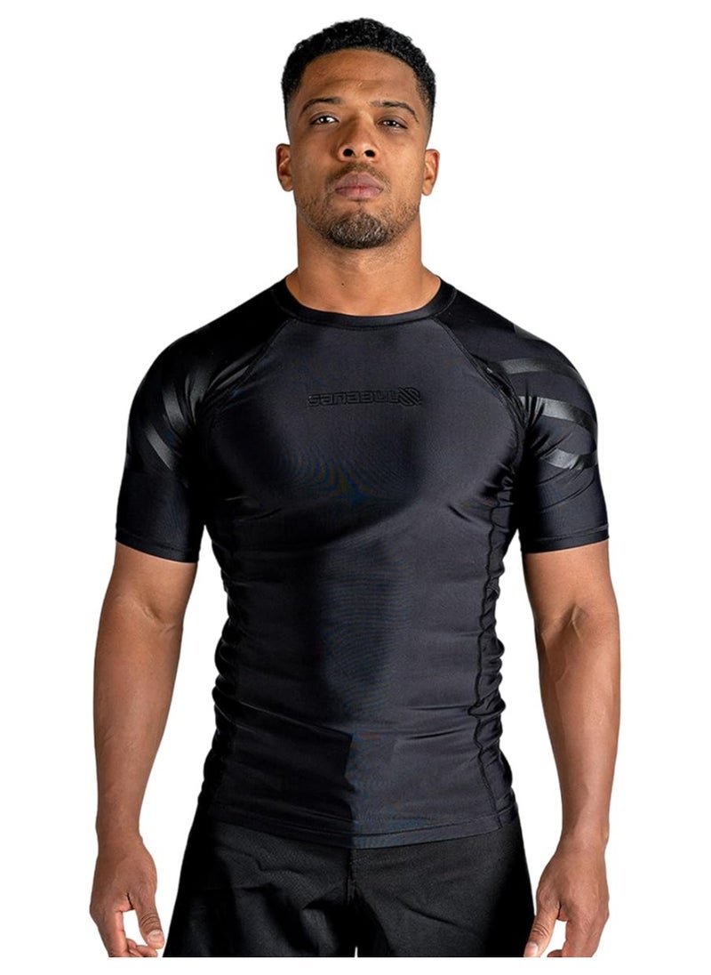 Sanabul Essential Short Sleeve Compression Shirt for Men | MMA Wrestling Jiu Jitsu BJJ Base Layer Rash Guard | Workout Men's Compression Shirt (2X-Large, All Black) - pzsku/Z00F71A9CBB514973F741Z/45/_/1738236431/6d15534f-a16a-445a-8a9e-b68284d9343d