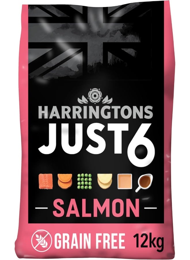 Harringtons Just 6 Salmon Grain Free Dry Dog Food 12Kg - Image 1