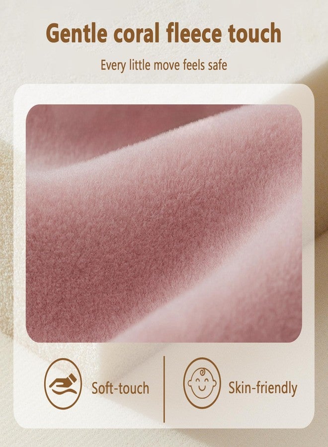 Floisdace Baby Play Mat for Floor, 1.3'' Thick Memory Foam Tummy Time Mat - Super Soft Coral Velvet Nursery Rug with Non-Slip Backing, Crawling Rug for Toddlers/Infants, Yoga & Tatami Use, Light Pink, 50''x50'' - Image 4
