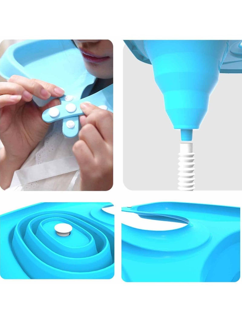 SOLARAE Hair Washing Aids for Disabled, Foldable Shampoo Basin, Plasti c Hair Washing Bowl for Bedridden, Portable Hair Washing Basin, Bowl for Washing Hair, Shampoo Tray Basin for Washing - Image 2