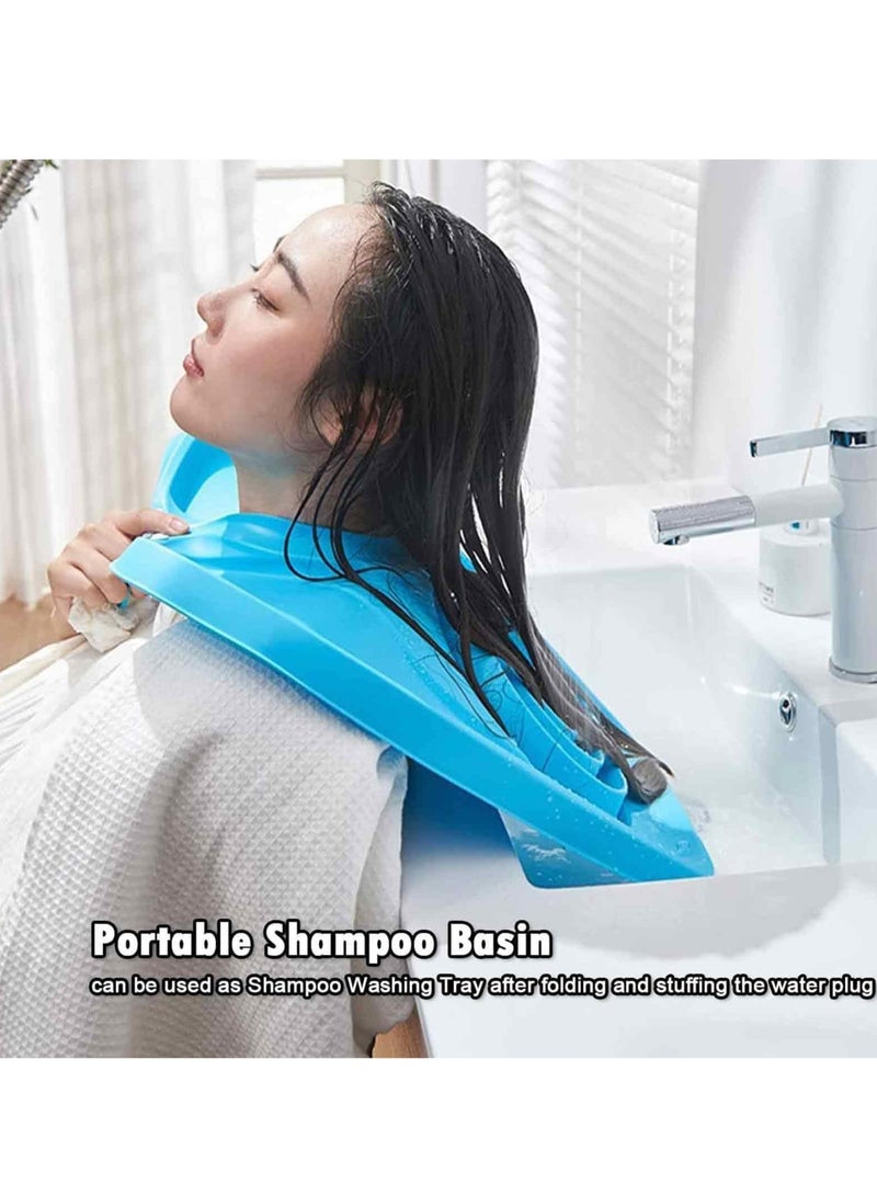 SOLARAE Hair Washing Aids for Disabled, Foldable Shampoo Basin, Plasti c Hair Washing Bowl for Bedridden, Portable Hair Washing Basin, Bowl for Washing Hair, Shampoo Tray Basin for Washing - Image 5