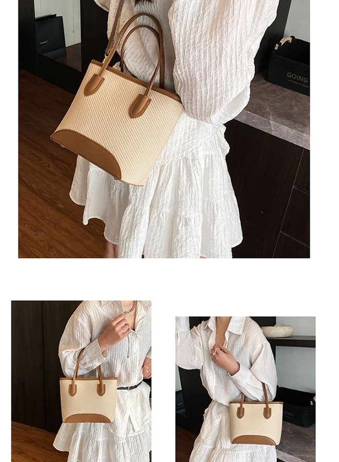 JCB CHIC حقيبة كتف جلدية من جلد البولي يوريثان متعدد الاستخدامات للسيدات، حقيبة كتف مائلة متقاطعة منفردة ذات سعة كبيرة أنيقة (568 أصفر بني) - Image 3