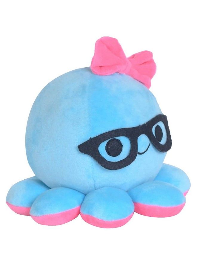 Webby Plush Beautiful Blue Octopus With Head Ribbon And Spectacles Soft Toys For Kids 15Cm - Image 5