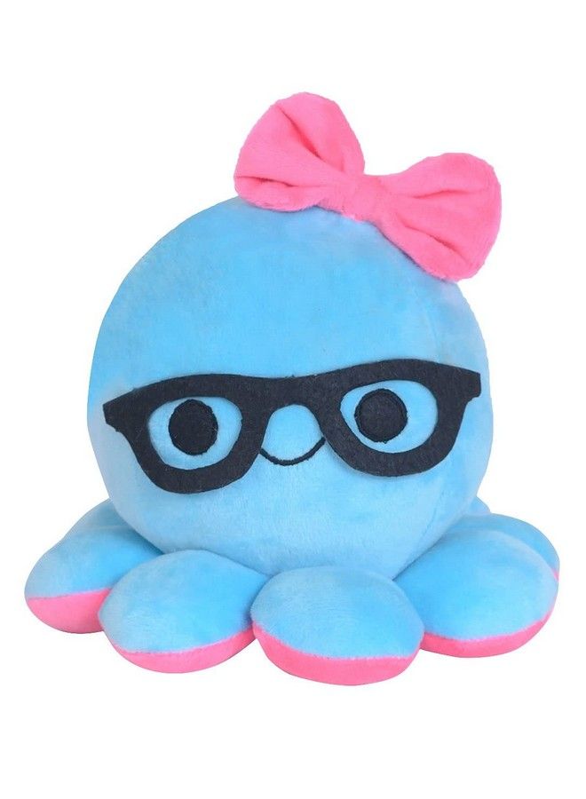 Webby Plush Beautiful Blue Octopus With Head Ribbon And Spectacles Soft Toys For Kids 15Cm - Image 1