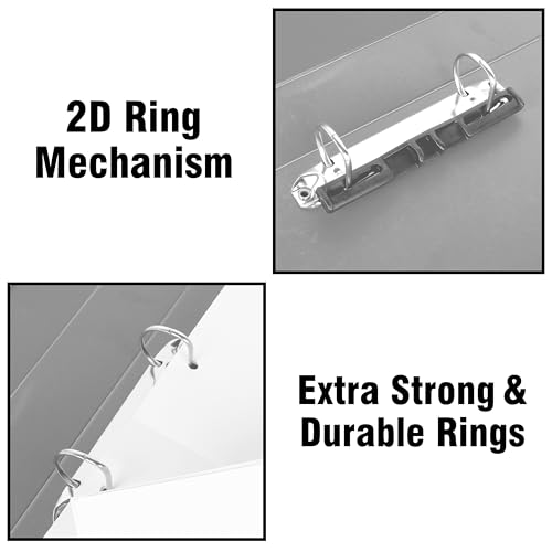 True Flair Trueflair A4 Size Documents 2D Ring Binder Plastic File for Presentation and Portfolio, Office, School and More | Ring Binder Files for Protected Document. (2) - Image 3