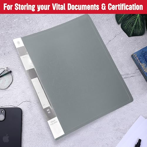 True Flair Trueflair A4 Size Documents 2D Ring Binder Plastic File for Presentation and Portfolio, Office, School and More | Ring Binder Files for Protected Document. (2) - Image 2