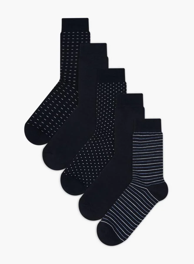 DUCHINI Men Crew Length Socks - Set of 5