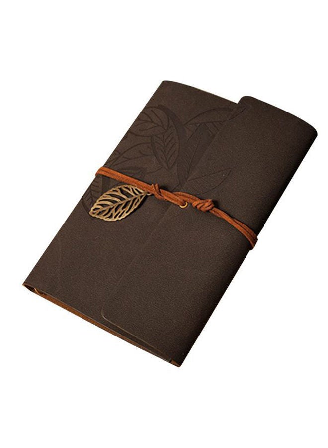 NIBEMINENT Loose-Leaf Notebook With Leaf Pendant Black