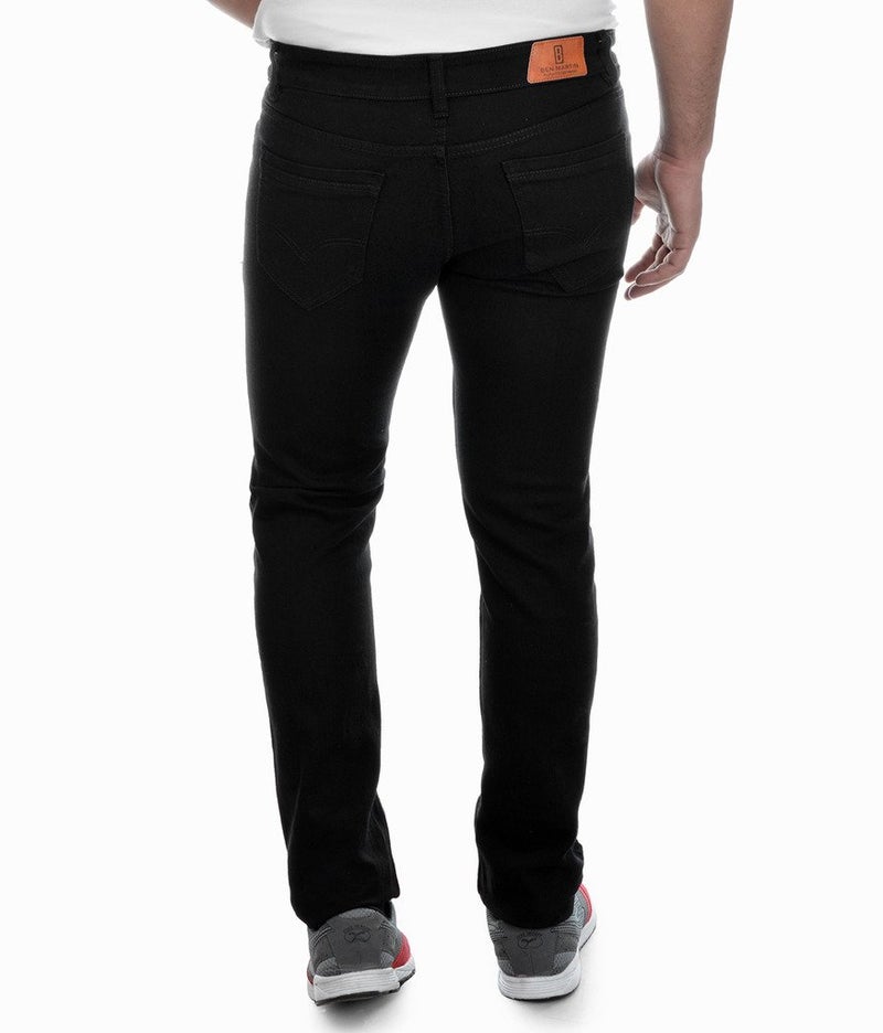 Ben Martin Men's Pack of 2 Regular Fit Cross Pocket Stretchable 32 Size Black & Light Blue Casusal Denim Jeans Pant for Men, CMB-1 - Image 4