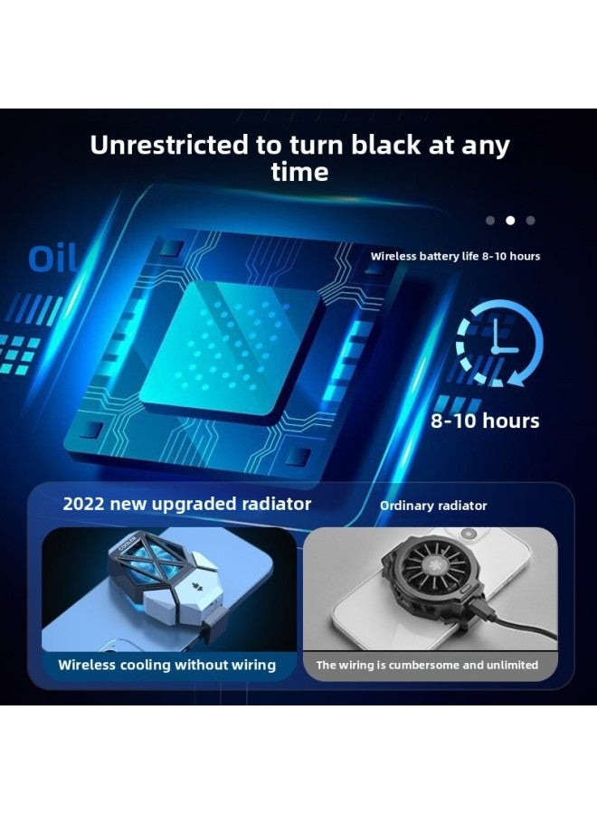 Color-Contrast Magnetic-Suction Semi-Conductor Phone Cooler DY08 Universal Quick Cooling Heat Sink For Electronics-Color:DY08 Plug-in Black And White Color Contrast - Image 4