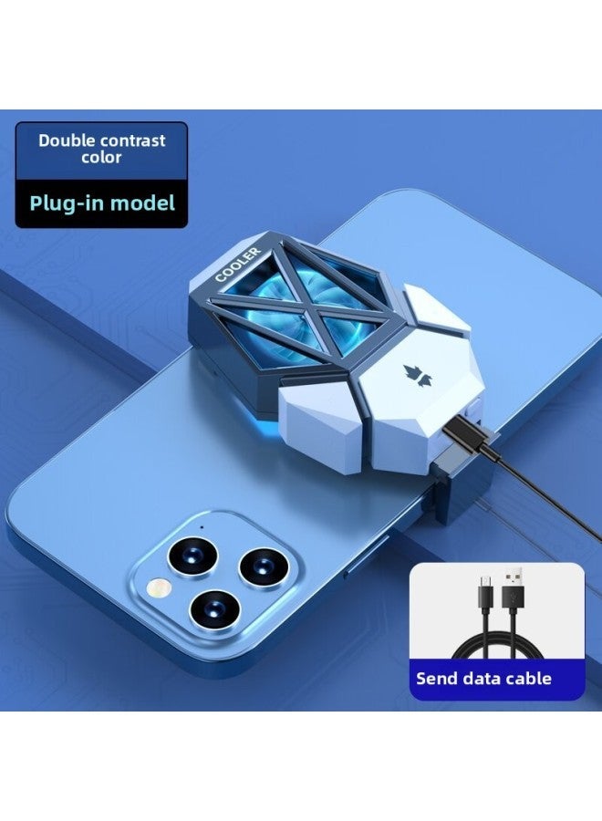 Color-Contrast Magnetic-Suction Semi-Conductor Phone Cooler DY08 Universal Quick Cooling Heat Sink For Electronics-Color:DY08 Plug-in Black And White Color Contrast - Image 1