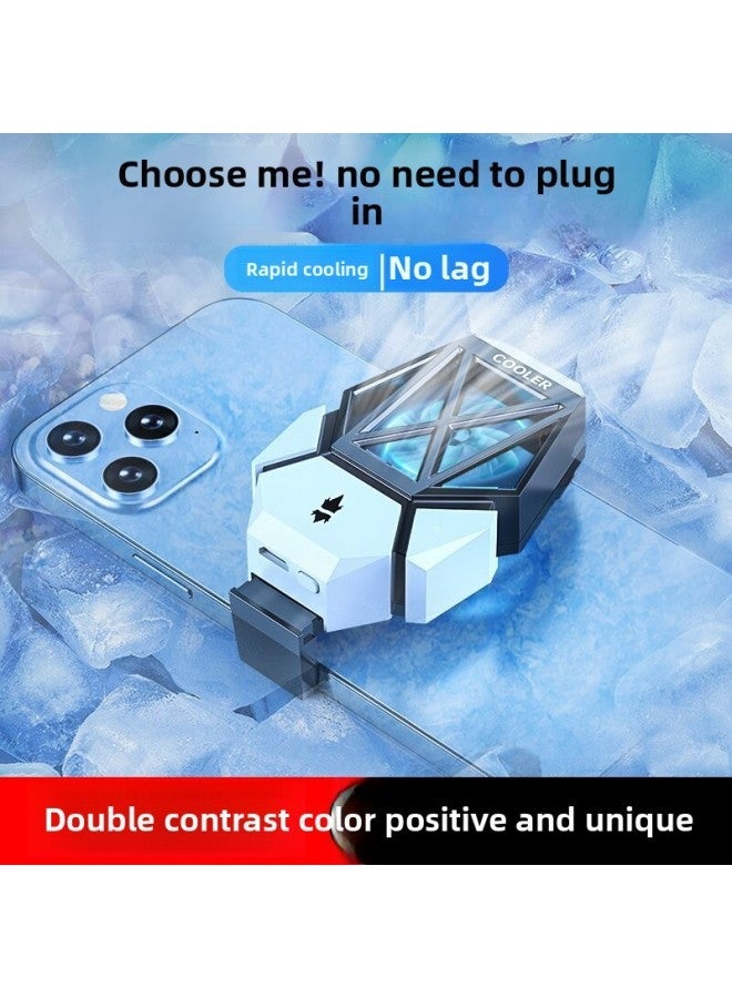 Color-Contrast Magnetic-Suction Semi-Conductor Phone Cooler DY08 Universal Quick Cooling Heat Sink For Electronics-Color:DY08 Plug-in Black And White Color Contrast - Image 2
