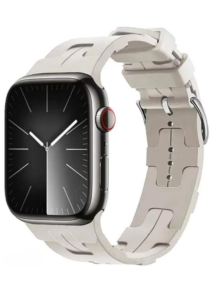 Ecosystem Single Tour Silicone Strap For Apple watch band Ultra 49mm 45mm 44mm 42mm Breathable bracelet iWatch series 9 8 7 6 SE Ultra 2 strap