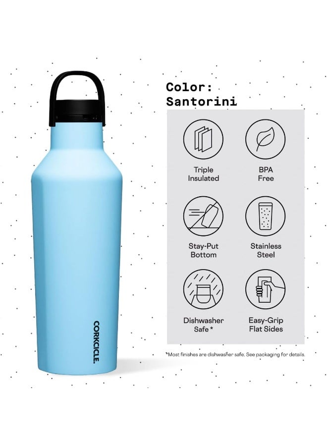 Corkcicle Sport Canteen Insulated Tumbler, Santorini, 32 oz – Reusable Water Bottle Keeps Beverages Cold for 25 Hours & Hot 12 Hours – Cupholder Friendly Tumbler with Screw-On Cap - Image 4