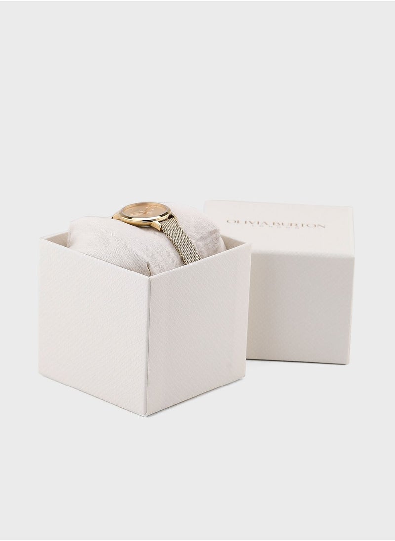 Ob Signature Ultra Slim Bees Analog Watch