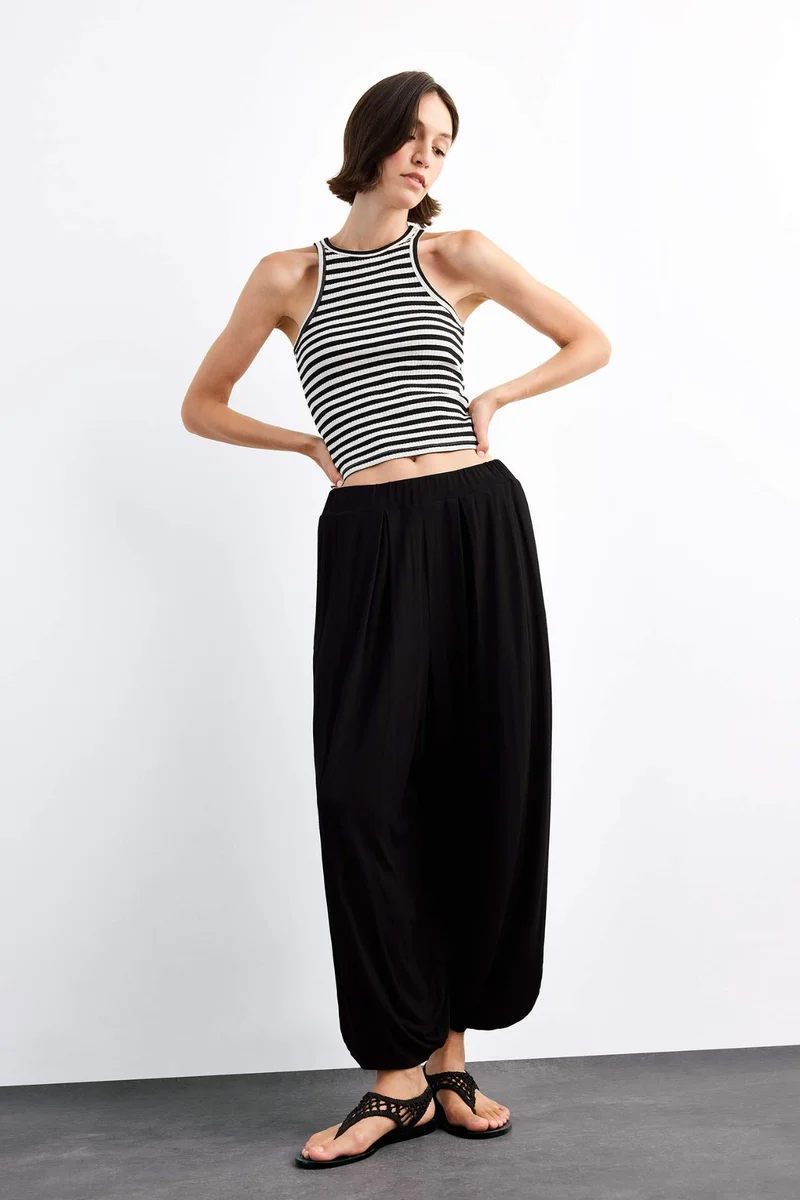 ديفاكتو Baggy Fit Regular Waist Jogger Modal Trousers