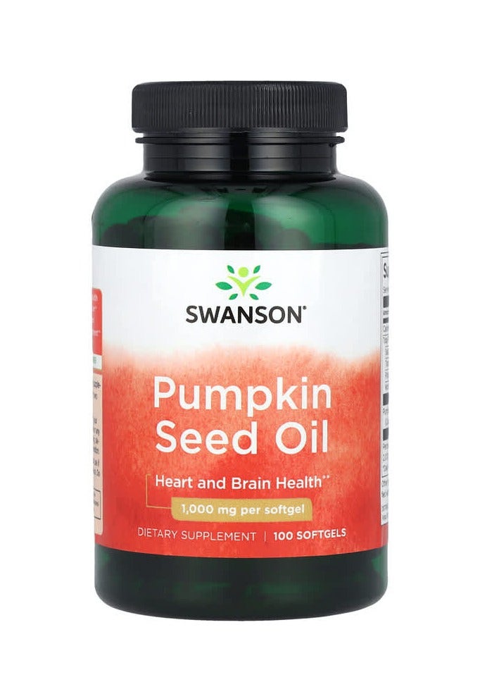 SWANSON Pumpkin Seed Oil, 1,000 mg, 100 Softgels 