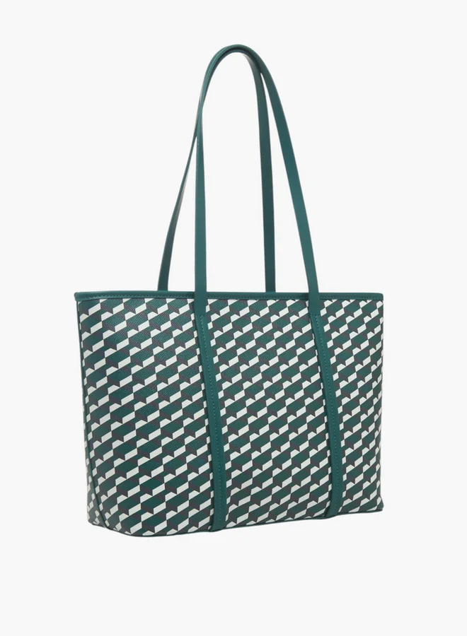 Flora Bella By Shoexpress Women's Printed Tote Bag with Zip Closure and Coin Pouch