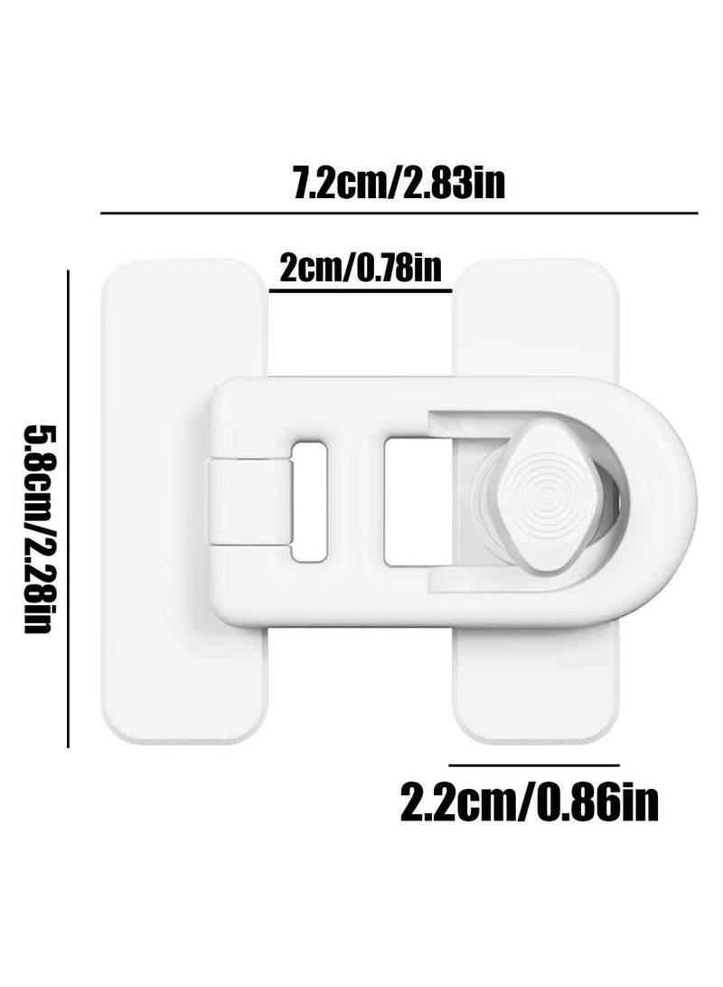 4-piece easy to install refrigerator and freezer door lock bedroom door lock swivel no drilling required no tools or drilling required - Image 1