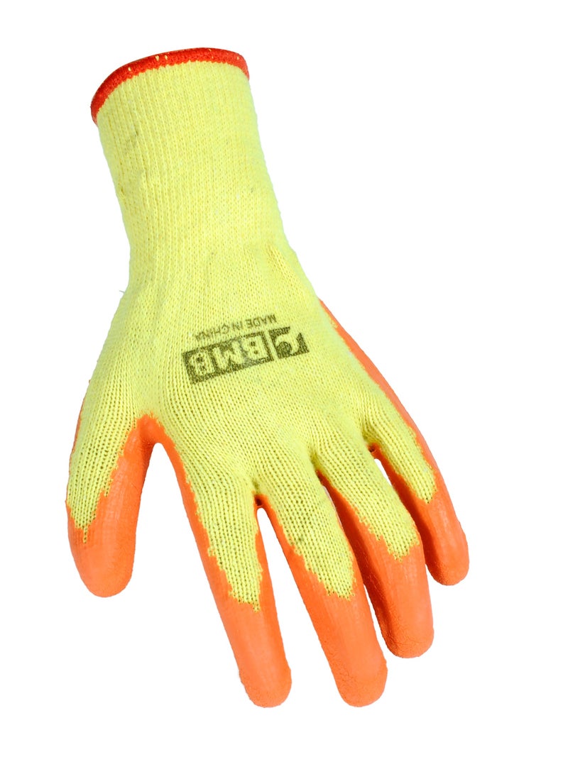 BMB tools Rubber Gloves Orange|safety Work Gloves for Men and Women - Image 3
