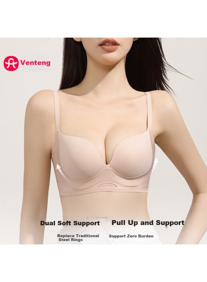 Fenton Fenteng Women's One-piece Push-up Comfortable Seamless Wire-free Bra With Anti-sagging And Side-breast Support - Image 1