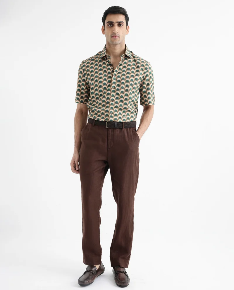 Rare Rabbit Men's Abstract Geometric Print Shirt