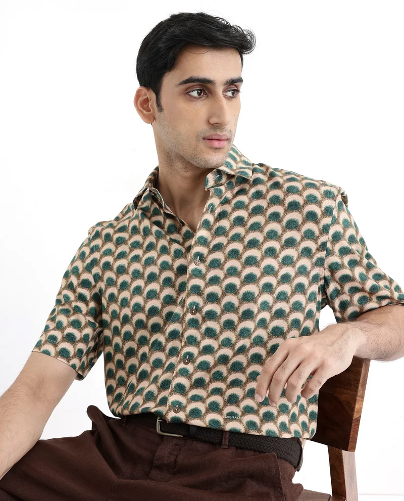 Rare Rabbit Men's Abstract Geometric Print Shirt
