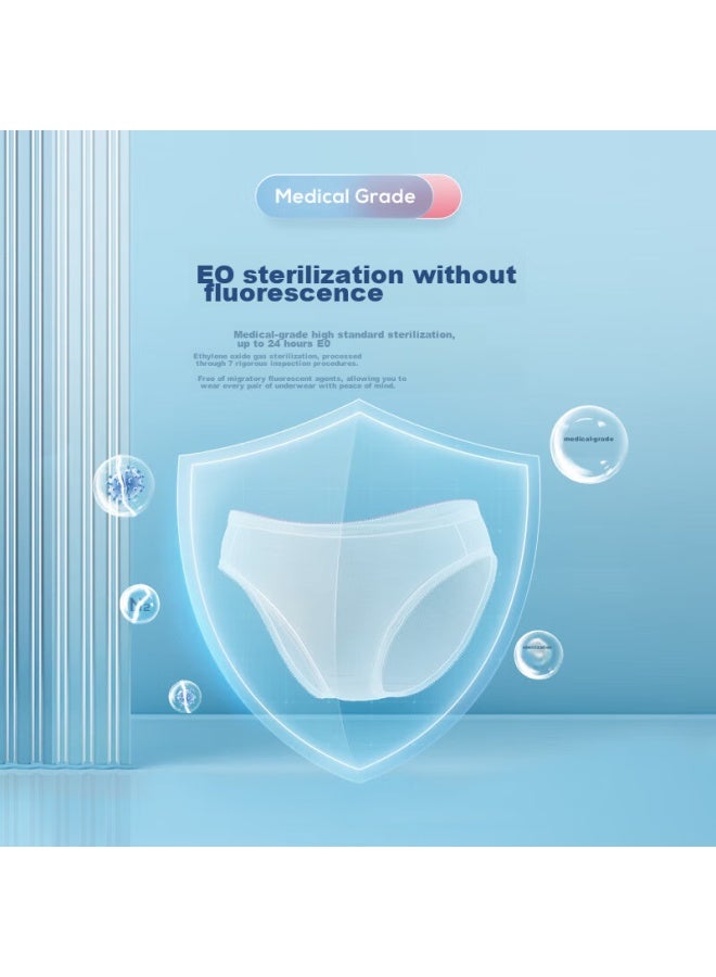 Free Go Freego Women's Disposable Underwear, Two-tone Pure Cotton, Washable, High-temperature Drying, For Pregnant Women And Menstruation, 8 Pieces (4 White, 4 Pink), Size L  - Image 3