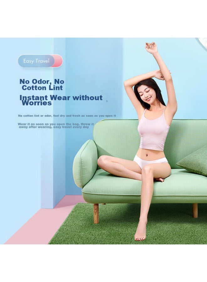 Free Go Freego Women's Disposable Underwear, Two-tone Pure Cotton, Washable, High-temperature Drying, For Pregnant Women And Menstruation, 8 Pieces (4 White, 4 Pink), Size L  - Image 5