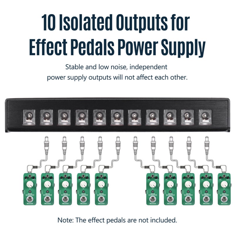 Caline Guitar Effect Power Supply 8 Isolated Output for 9V 12V 18V Effect Pedal with Power Cable - Image 3