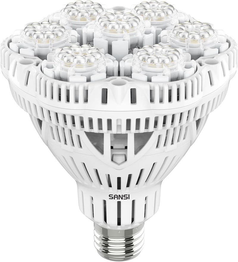 SANSI 36W Grow Light Bulb for Indoor Plants, E27 LED Plant Grow Light (350W 400W Equivalent) High PPFD Full Spectrum, 5000K Daylight Grow Bulb for Seedlings Succulents Vegs Flowers - Image 1