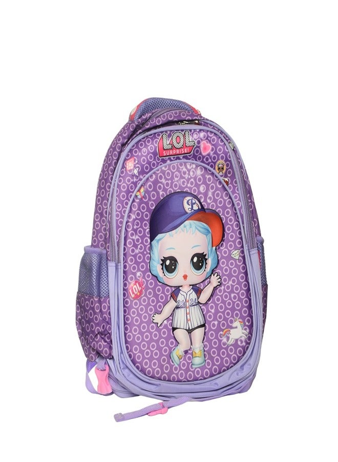 LOL Surprise 3D Purple School Backpack- G.B